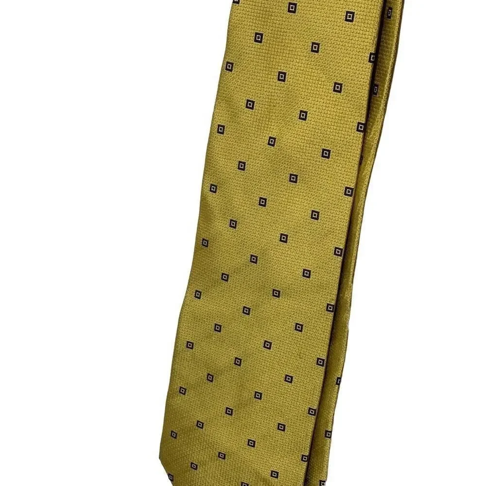 Pierre Balmain Paris 100% Italian Silk yellow tie